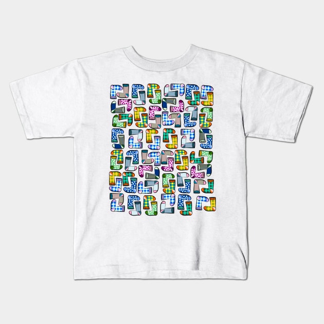 Funny sock pattern Kids T-Shirt by mailboxdisco